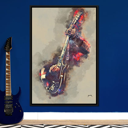 James Hetfield's Electric Guitar Canvas Wall Art