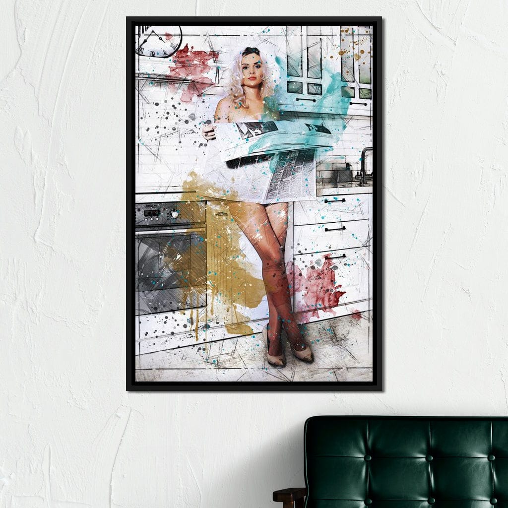 Morning News Canvas Wall Art