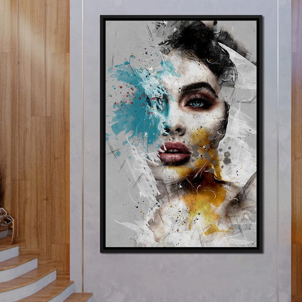 Mixart Female Portrait Canvas Wall Art