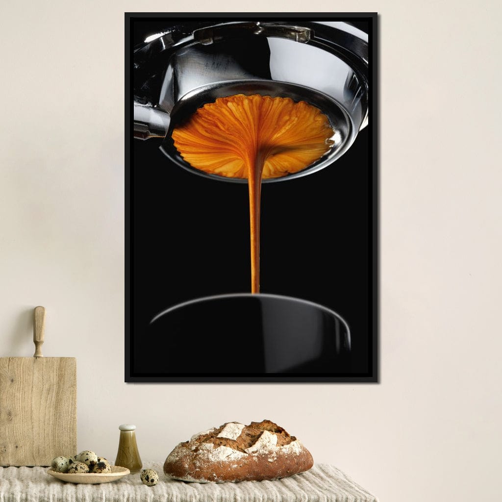 Espresso Stream Canvas Wall Art