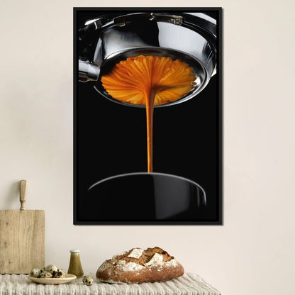 Espresso Stream Canvas Wall Art