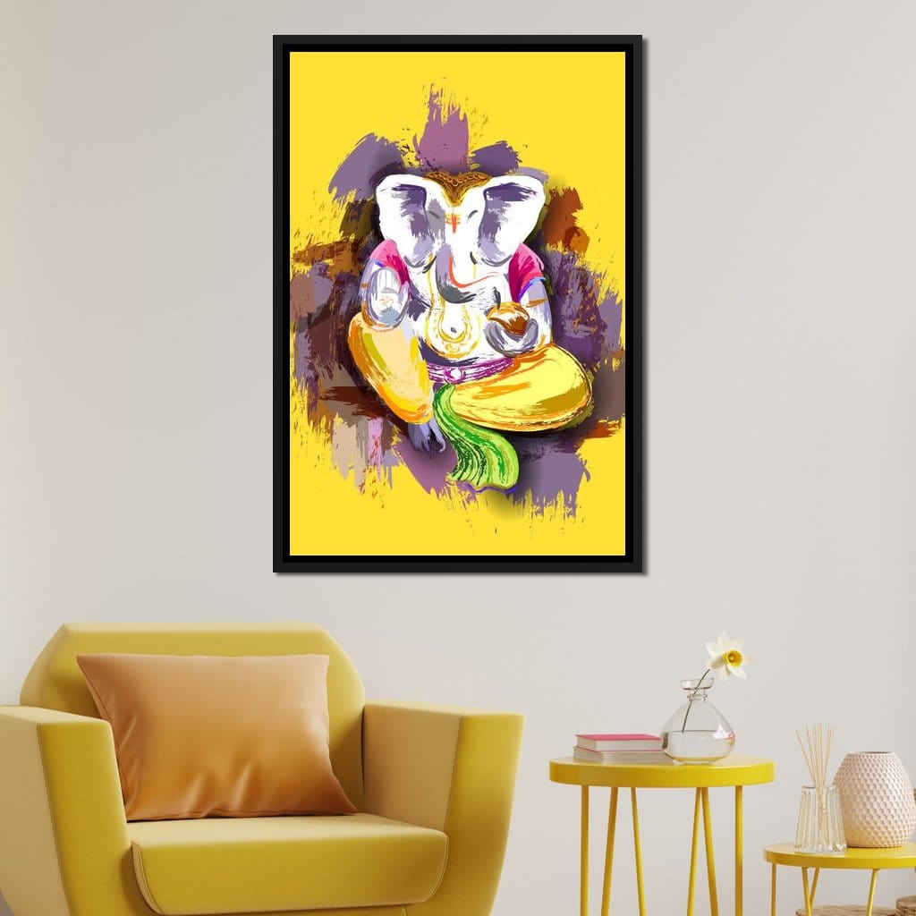 Jai Shree Ganesh Canvas Wall Art