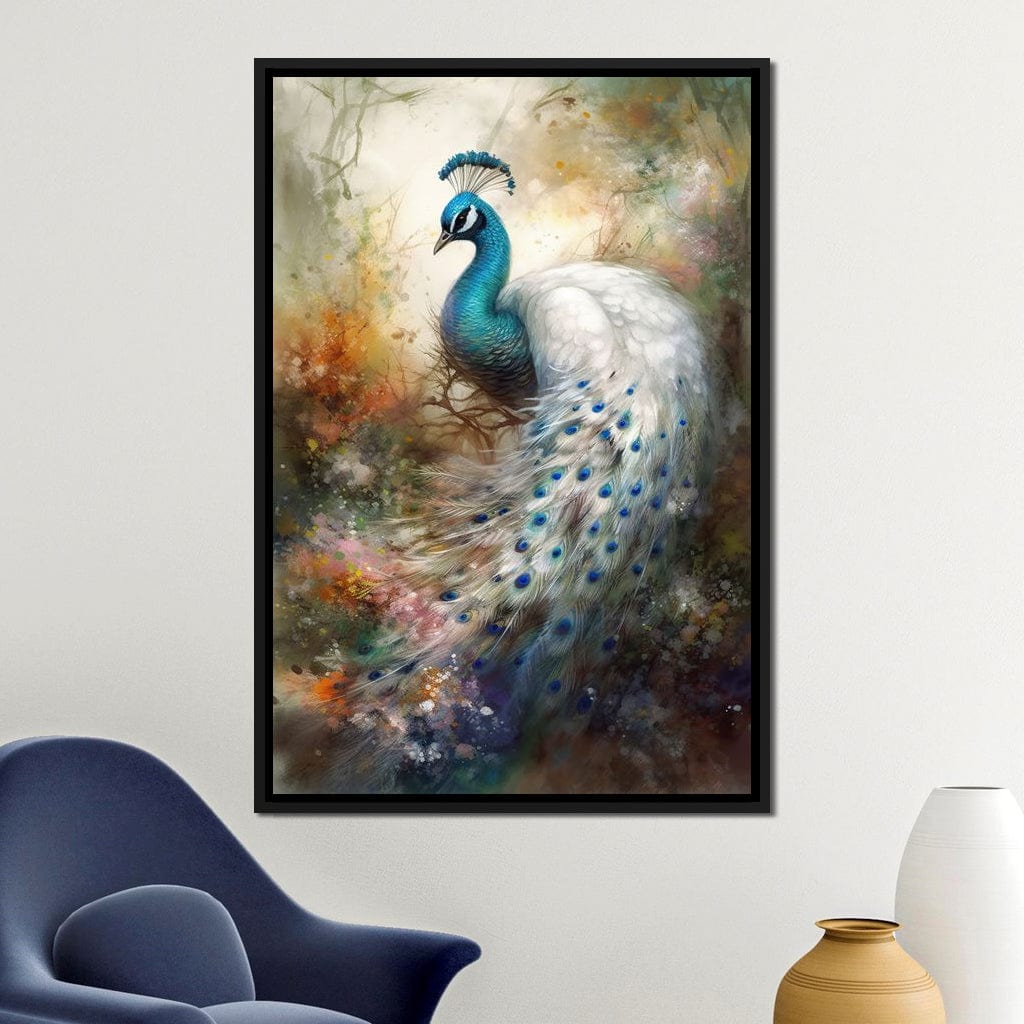 Peacock Serenity Canvas Wall Art