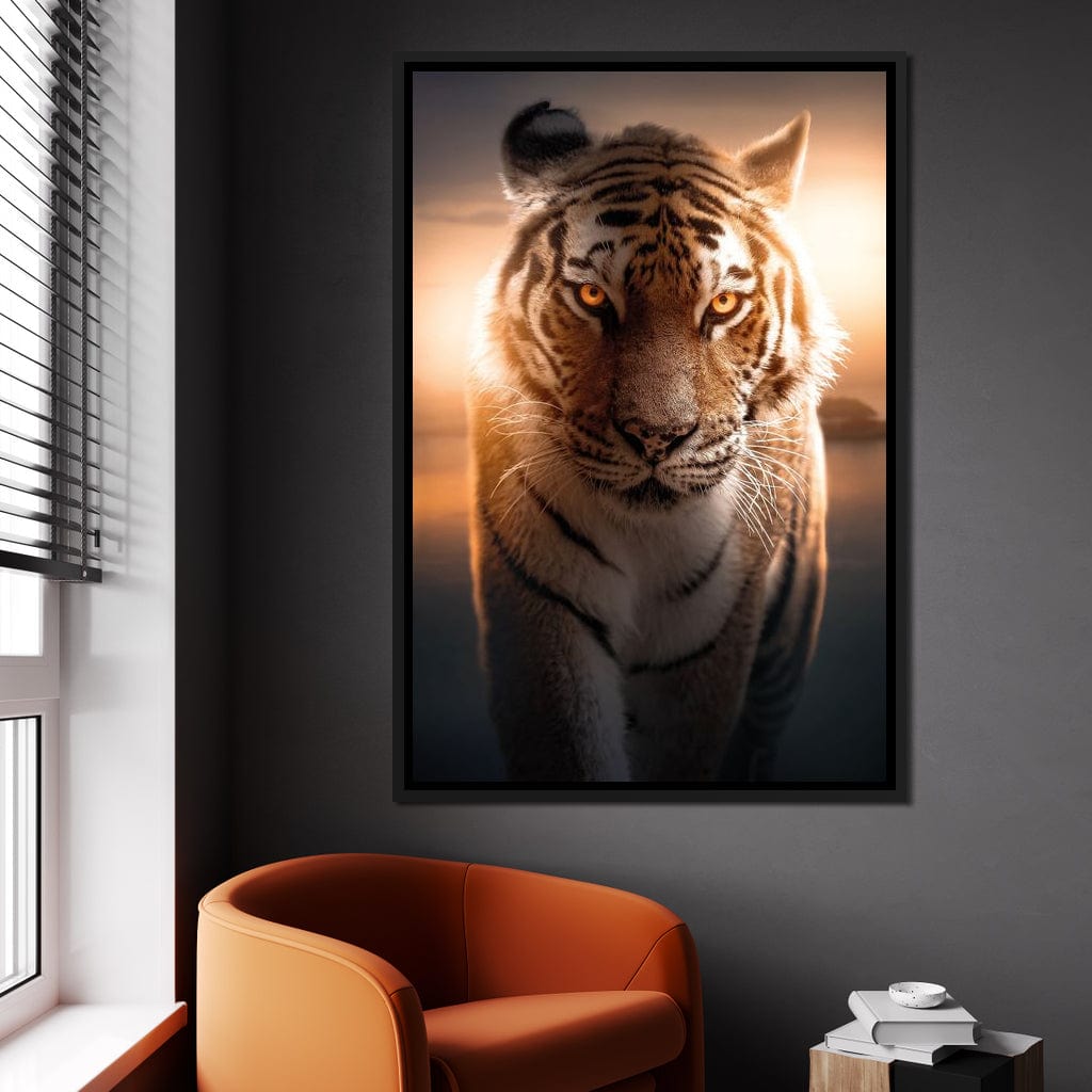 Tiger Orange Eyes Canvas Wall Art