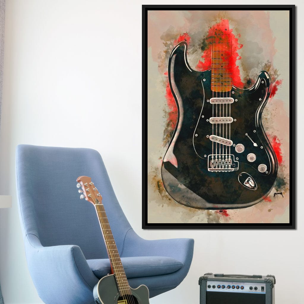 David Gilmour's Guitar Canvas Wall Art