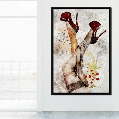 Heels and Pearls Canvas Wall Art