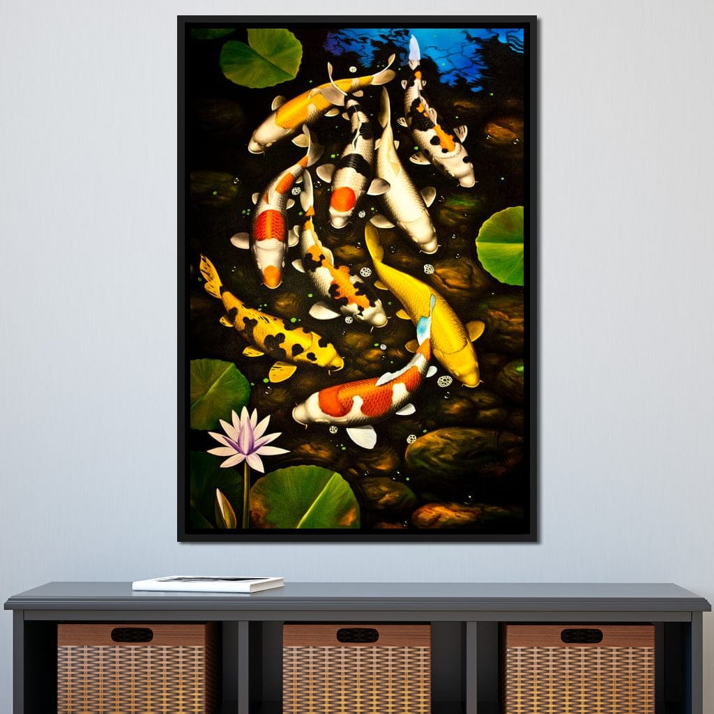 Koi Fishes Canvas Wall Art