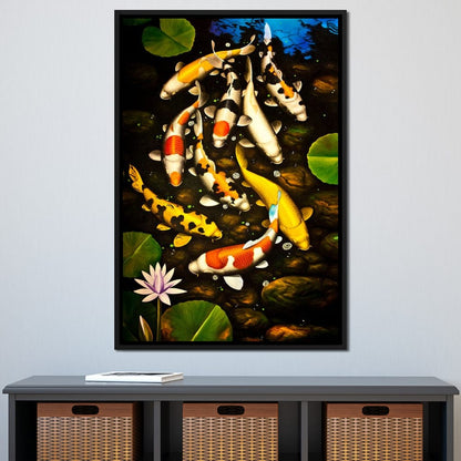 Koi Fishes Canvas Wall Art