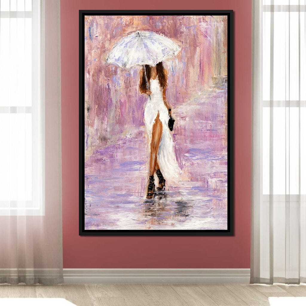 The Bridesmaid Under the Rain Canvas Wall Art