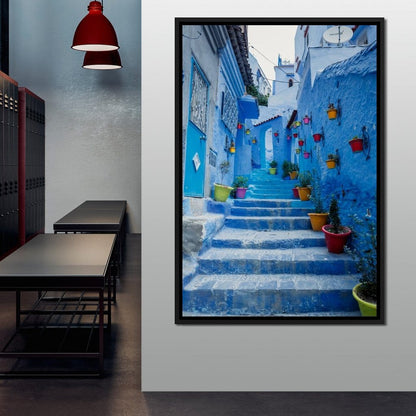 Chefchaouen - Blue village in Morocco Canvas Wall Art