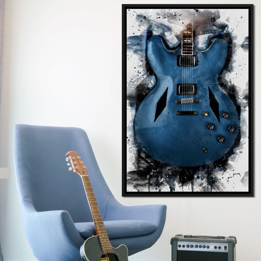 Dave Grohl's Electric Guitar Canvas Wall Art
