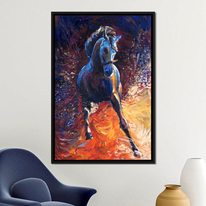 Blue Horse Canvas Wall Art