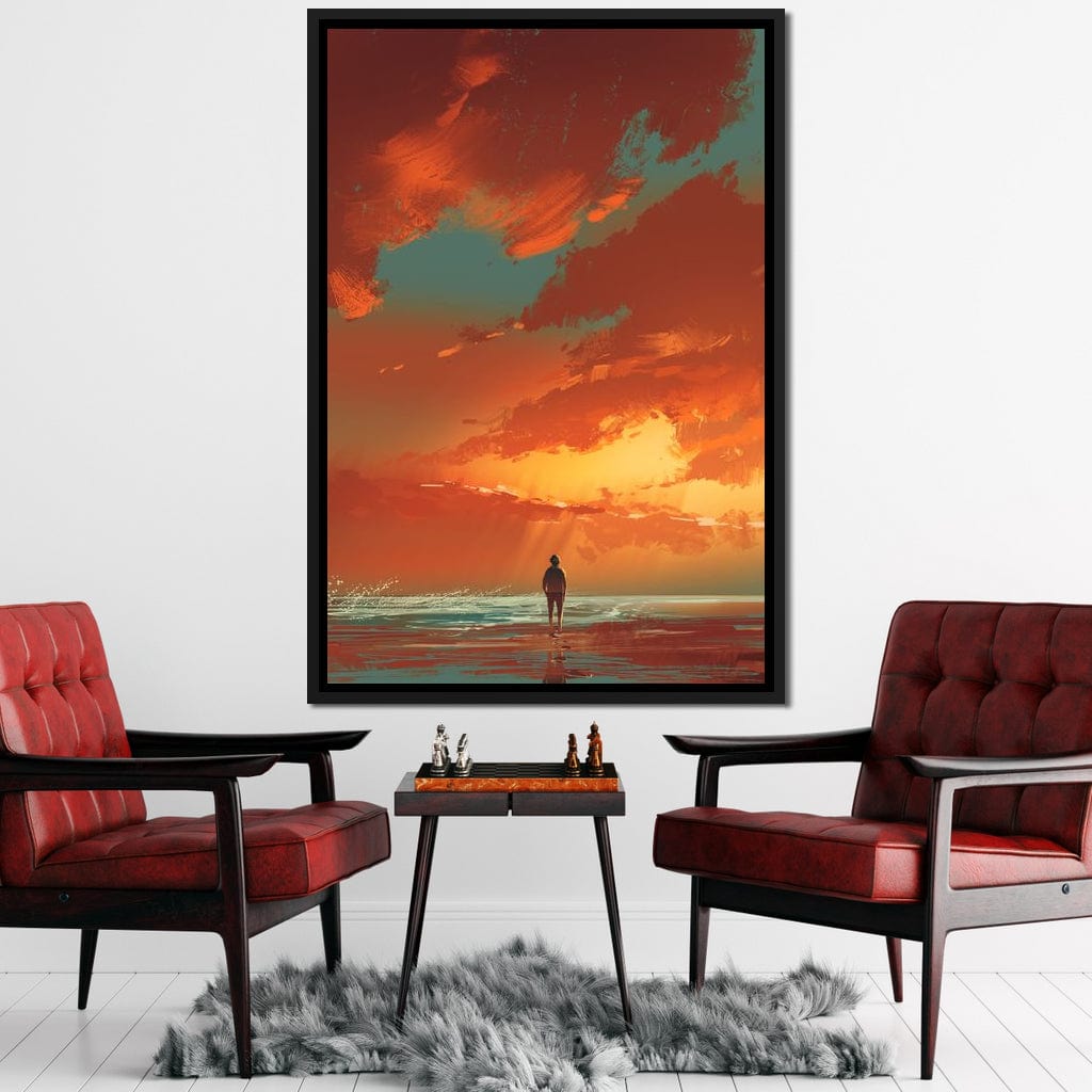 Admiring The Sunset Canvas Wall Art