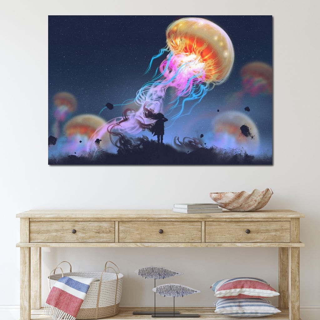 Giant Jellyfish Canvas Wall Art