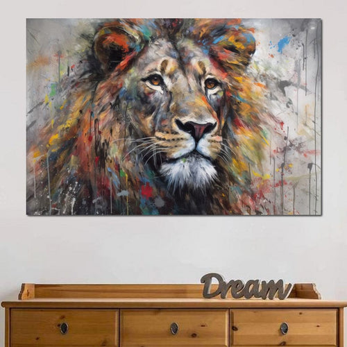 Urban Jungle: Lion Canvas Wall Art