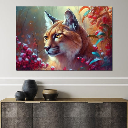 Winter Puma Canvas Wall Art