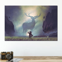 Spiritual Deer Canvas Wall Art