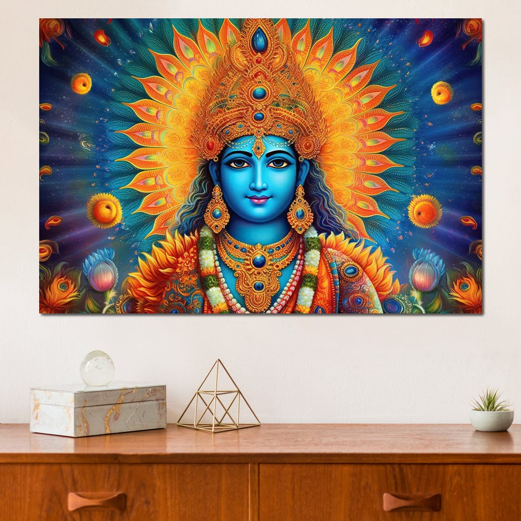 Vishnu's Aura Canvas Wall Art