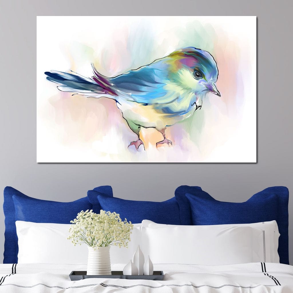 Watercolor Bird Canvas Wall Art