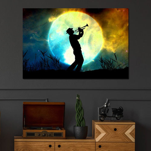 Space Trumpeter Canvas Wall Art