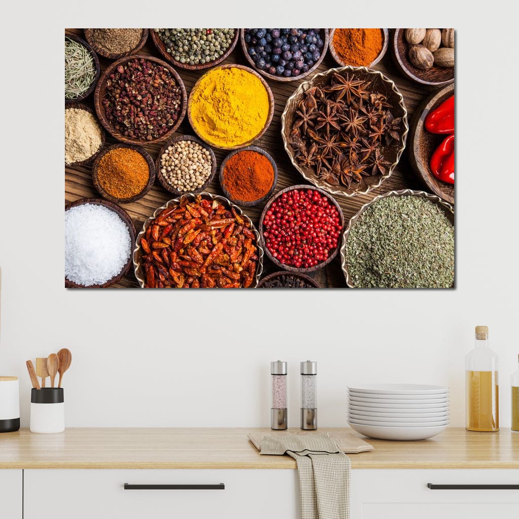Spices Selection Canvas Wall Art