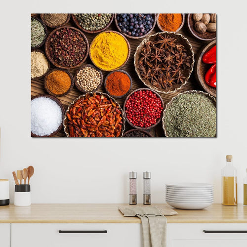 Spices Selection Canvas Wall Art