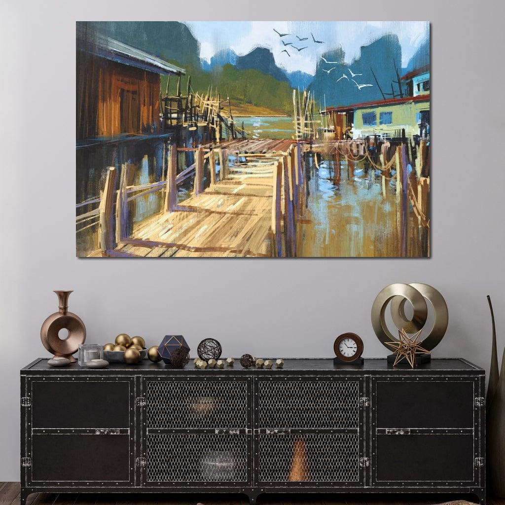 Fishing Pier Canvas Wall Art