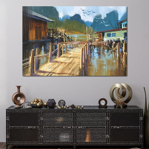 Fishing Pier Canvas Wall Art