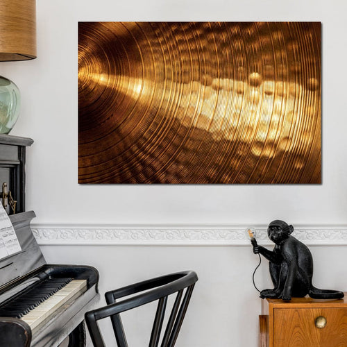 Golden Cymbal Canvas Wall Art
