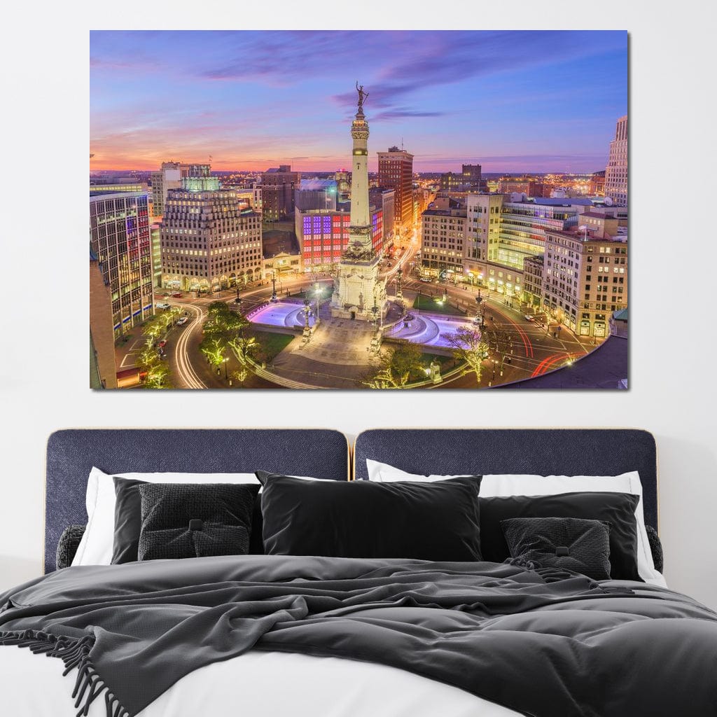 Indianapolis Skyline Canvas Wall Art