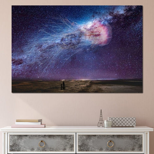 Cosmic Jellyfish Galaxy - KitConcepts Canvas Wall Art