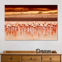 Lake Nakuru Flamingos Canvas Wall Art