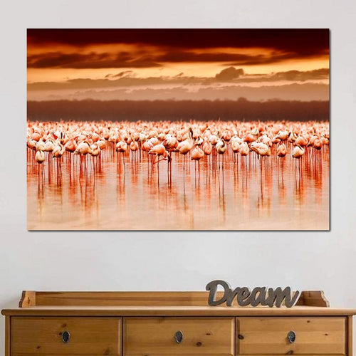 Lake Nakuru Flamingos Canvas Wall Art
