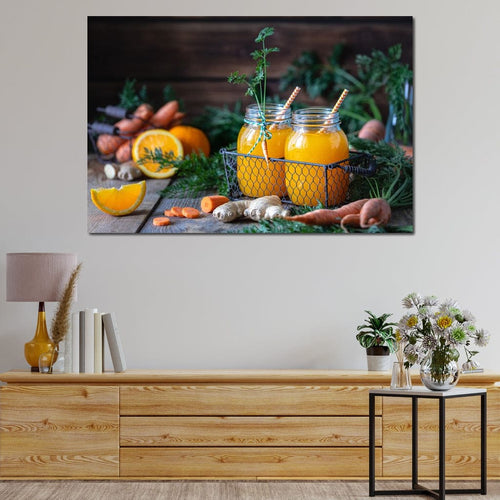 Fresh Orange Juice Canvas Wall Art
