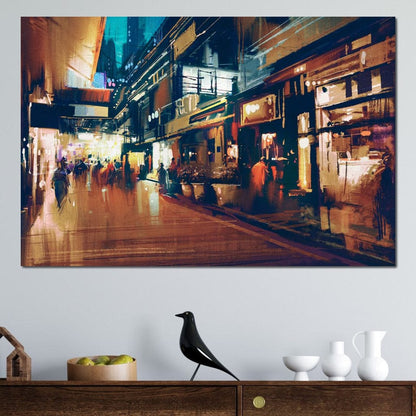 City Market Canvas Wall Art