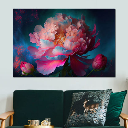 Peonie Flower 1 Canvas Wall Art