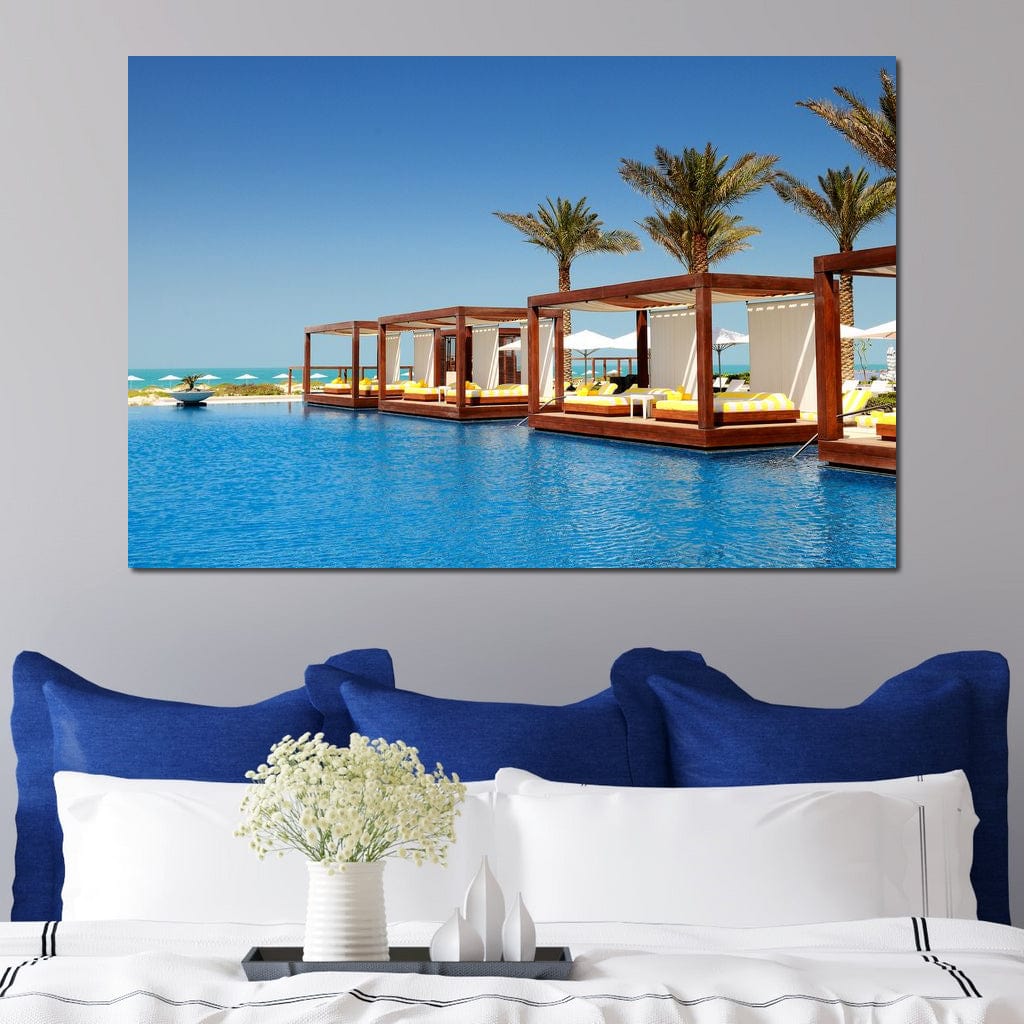 Pool Beds Canvas Wall Art