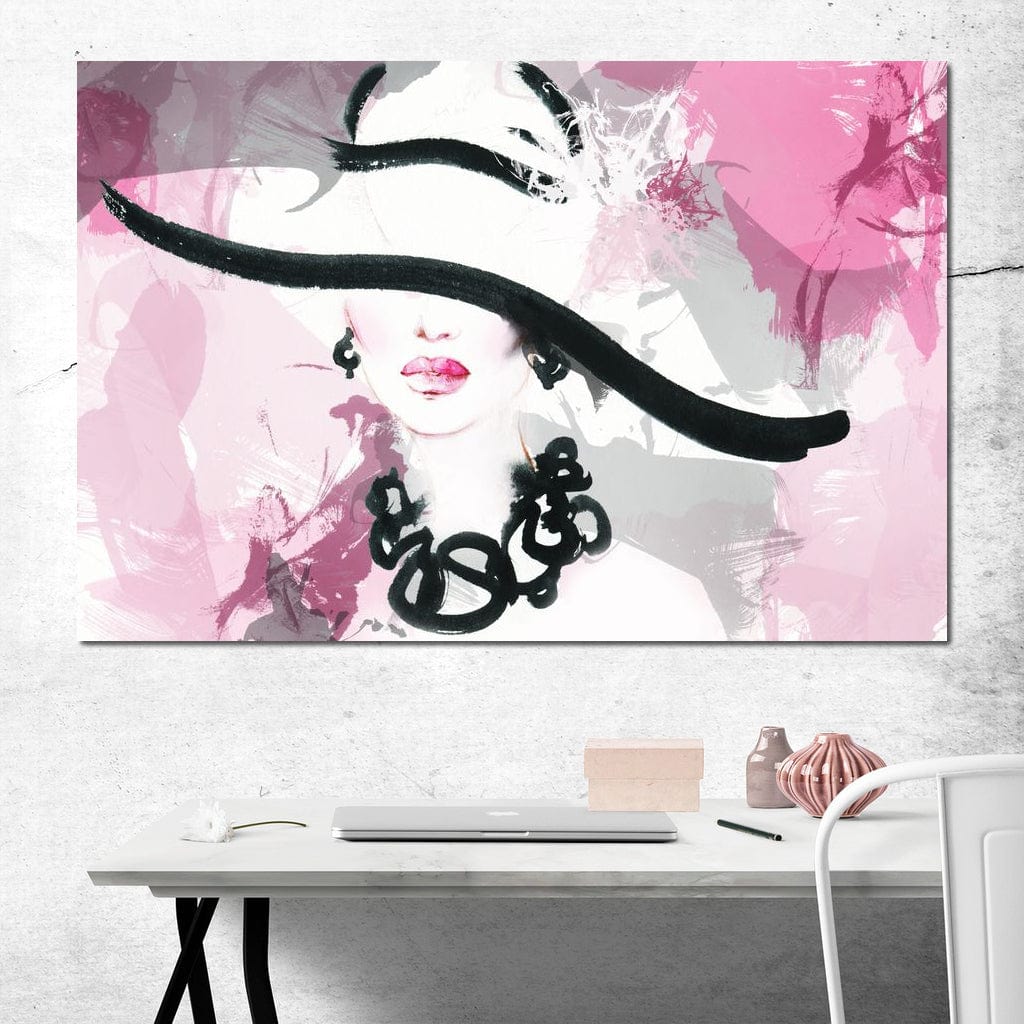 Fashionista Portrait Canvas Wall Art