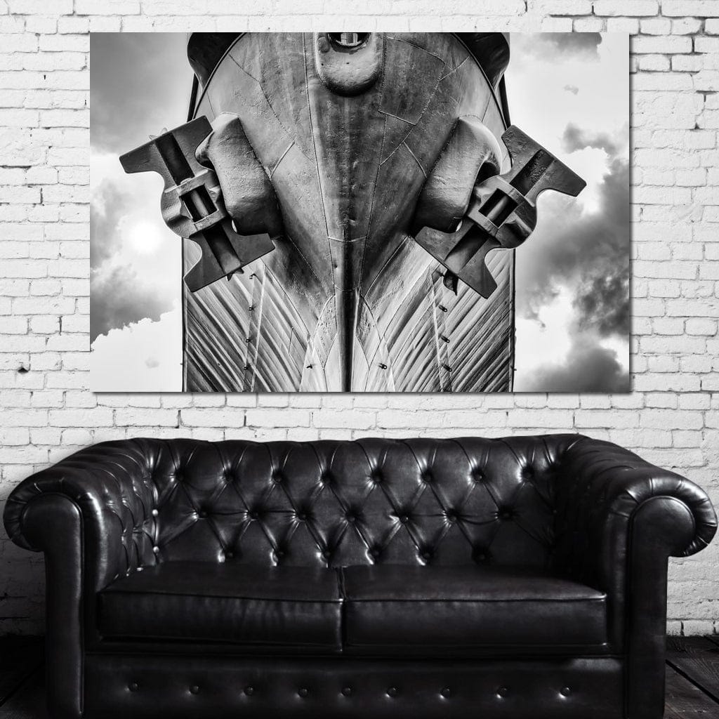 WWII Battleship Canvas Wall Art