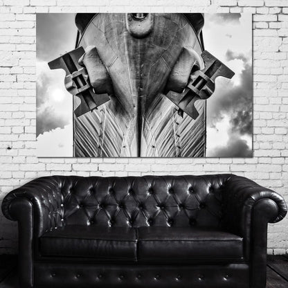WWII Battleship Canvas Wall Art
