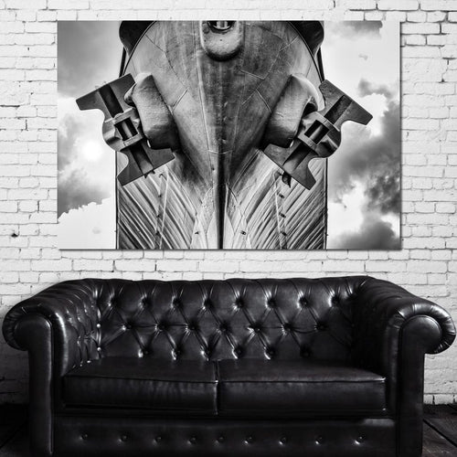 WWII Battleship Canvas Wall Art