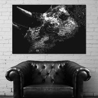 Big 5 Collection - Rhino Canvas Wall Art