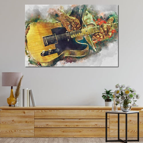 Keith Richards' Electric Guitar Canvas Wall Art
