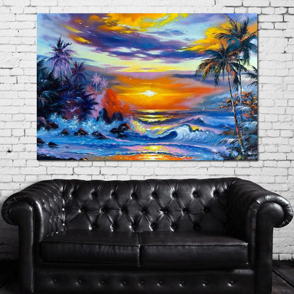 Hawaii Sunset Canvas Wall Art