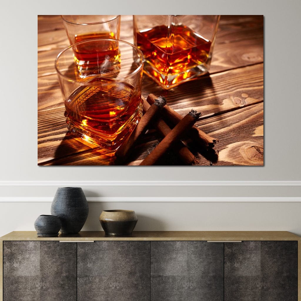 Cognac & Cigars Canvas Wall Art