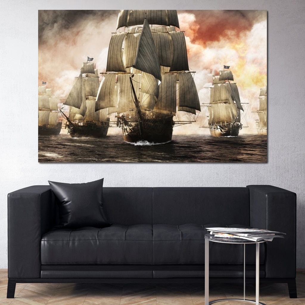 Pirate Fleet Canvas Wall Art