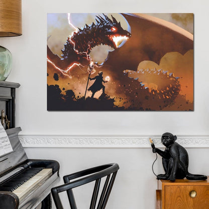 Black Magic Wizard Canvas Wall Art