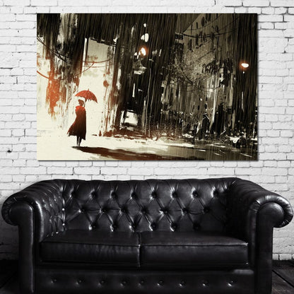 Halelis Rainy Day Canvas Wall Art