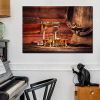 Whiskey Night Canvas Wall Art