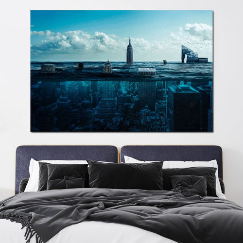 New York Underwater Canvas Wall Art